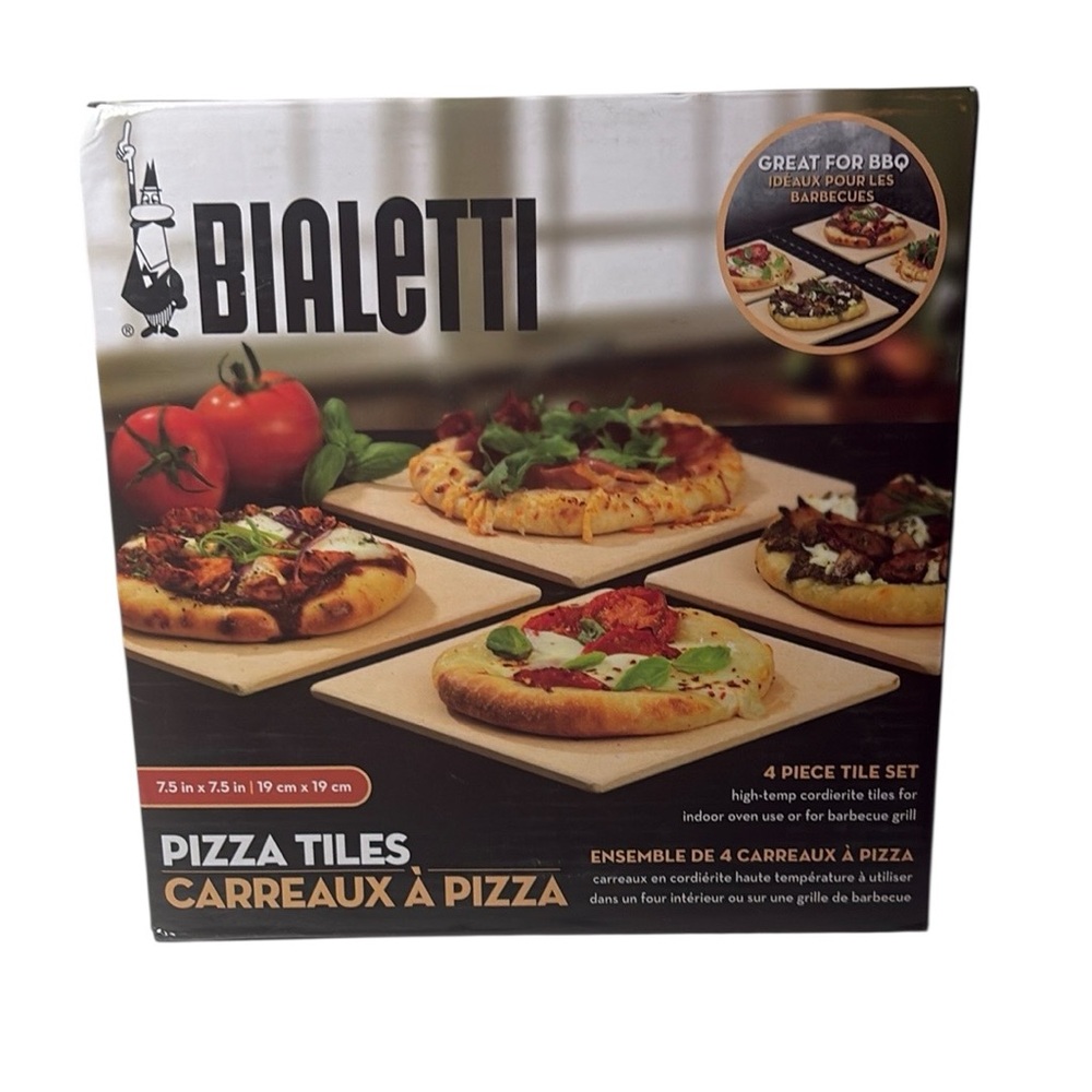 Bialetti Pizza Tiles set of 4 7.5 x 7.5